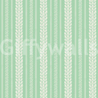 Classic cherry wallpaper with green stripes

