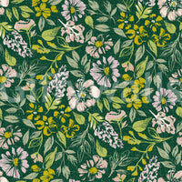 Rich botanical wallpaper mural
