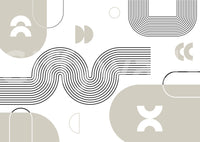 Stylish retro geometric wallpaper for walls

