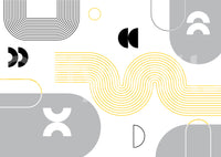 Yellow and gray wallpaper for walls close-up

