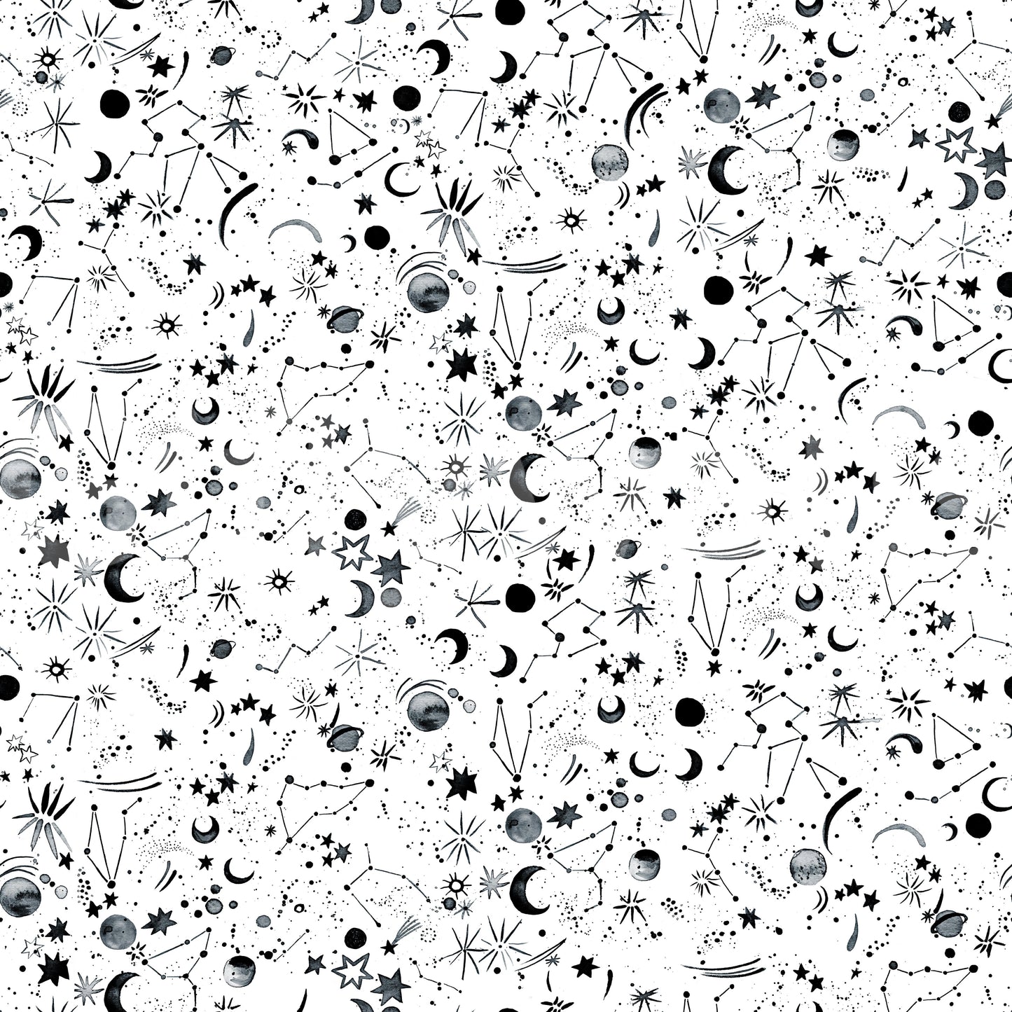 Space wallpaper with moons and stars

