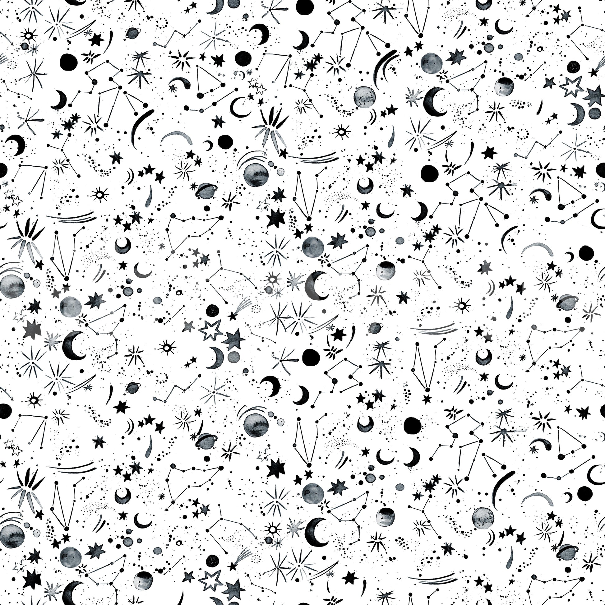 Space wallpaper with moons and stars

