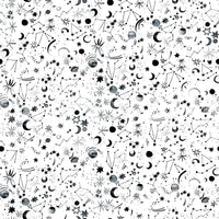 Space wallpaper with moons and stars

