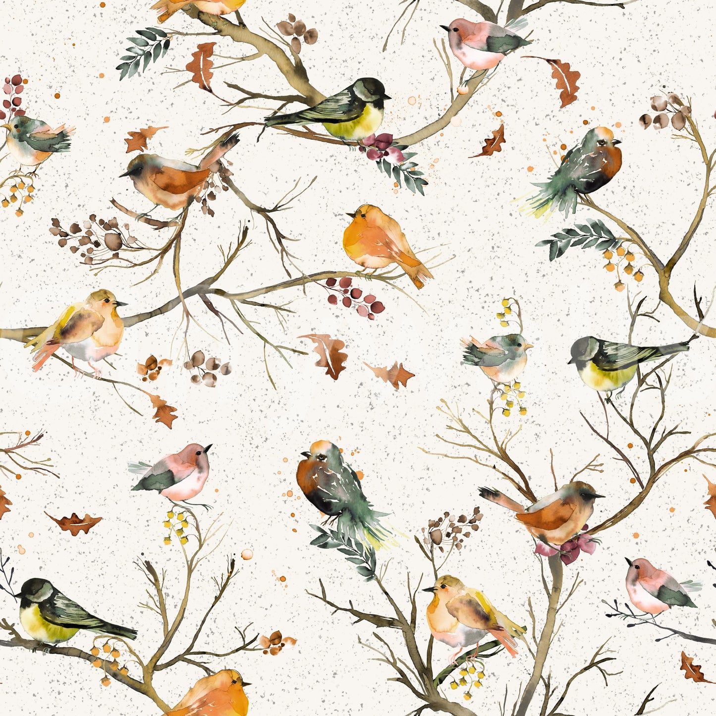 Country home bird wallpaper

