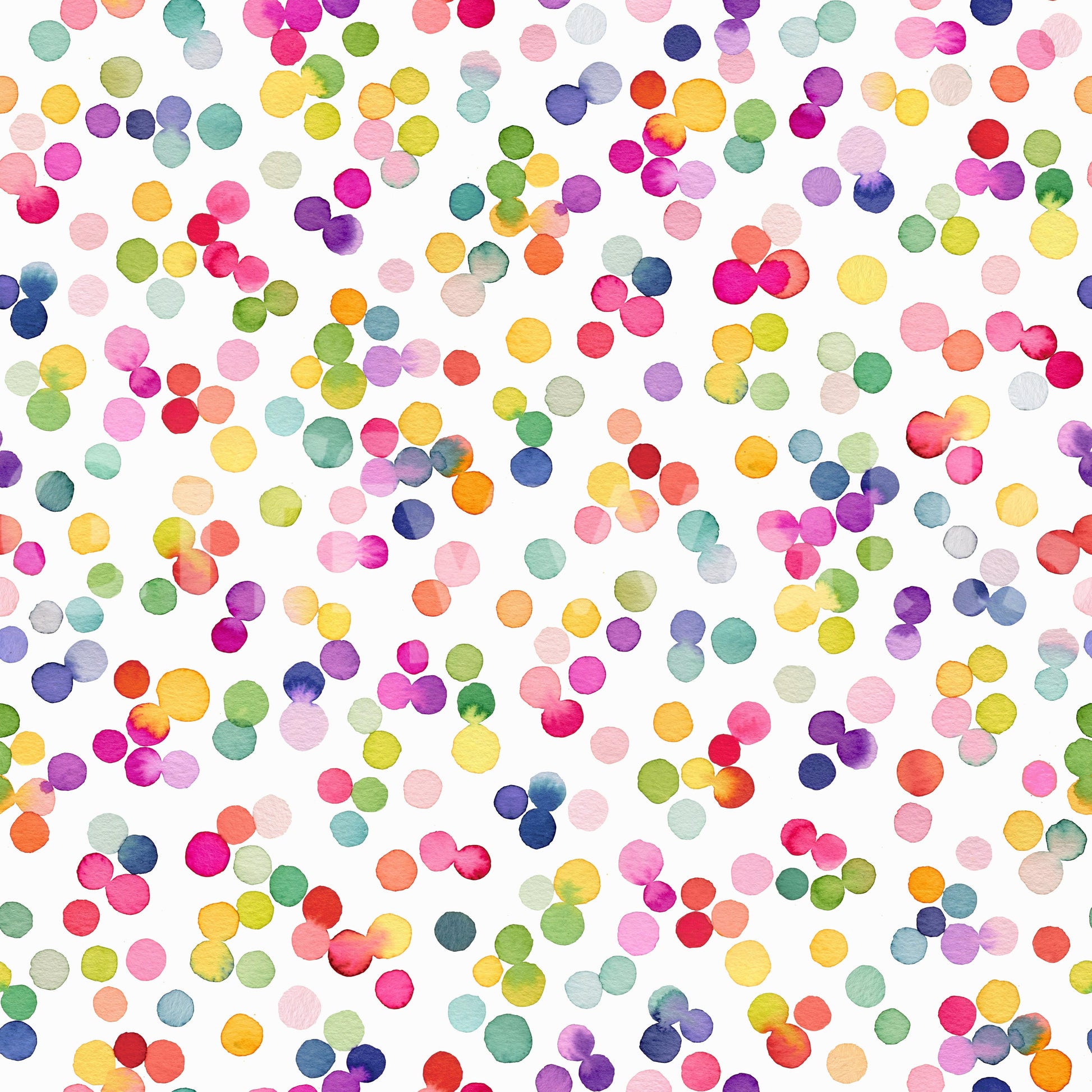 Fun wall mural with dots

