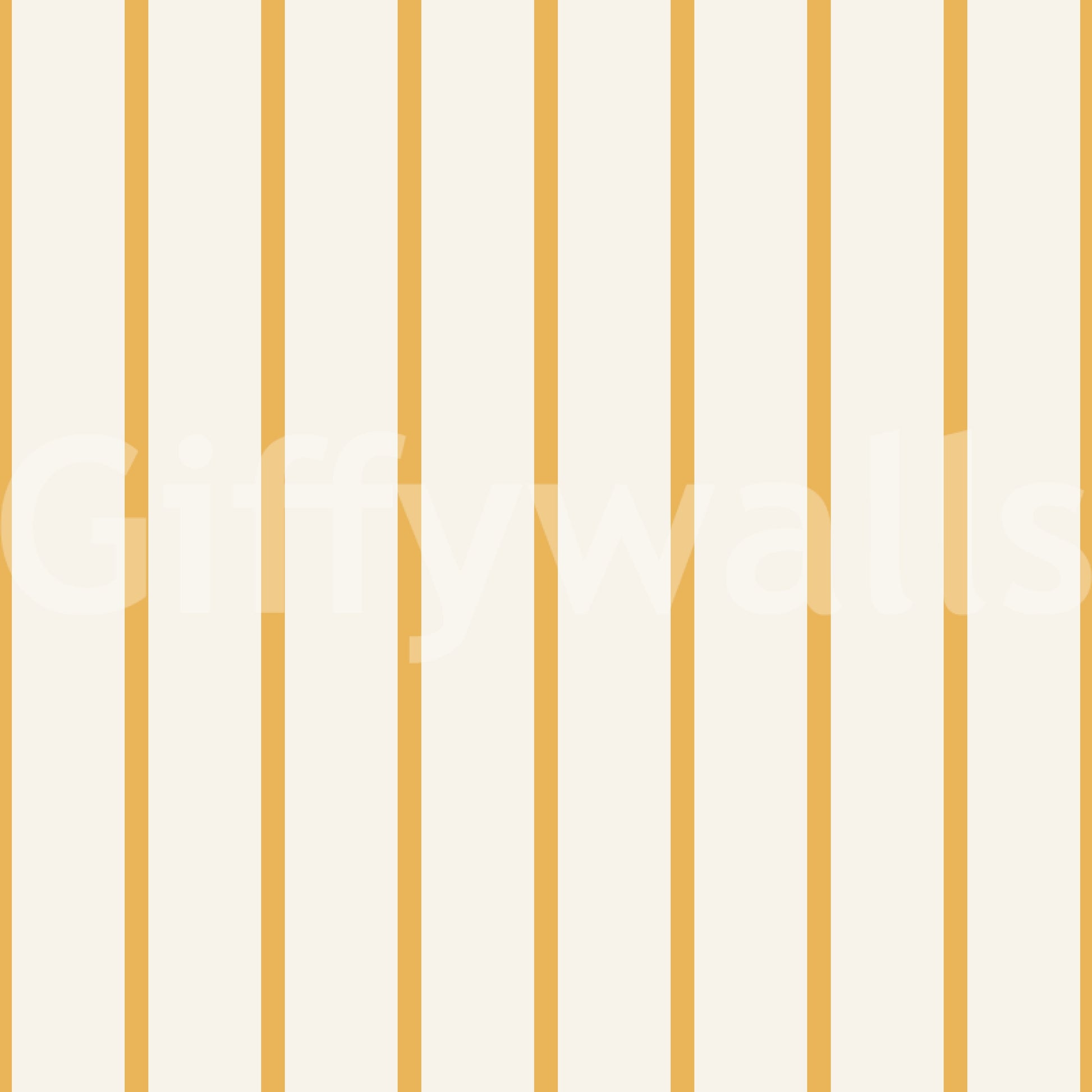 Golden yellow wallpaper with bold vertical stripes

