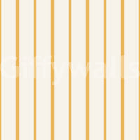 Golden yellow wallpaper with bold vertical stripes

