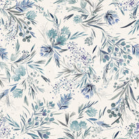 Elegant blue mural wallpaper

