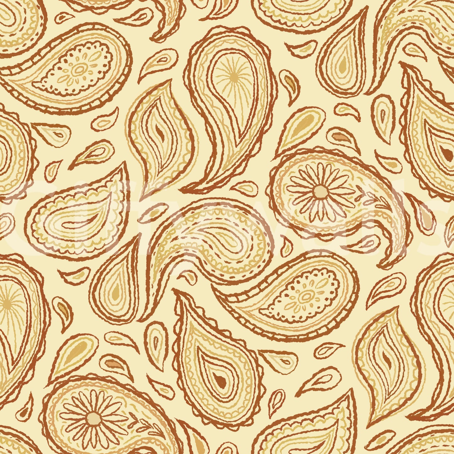 Cozy autumn wallpaper paisley style

