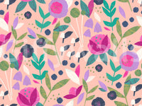 Unique floral mural wallpaper style

