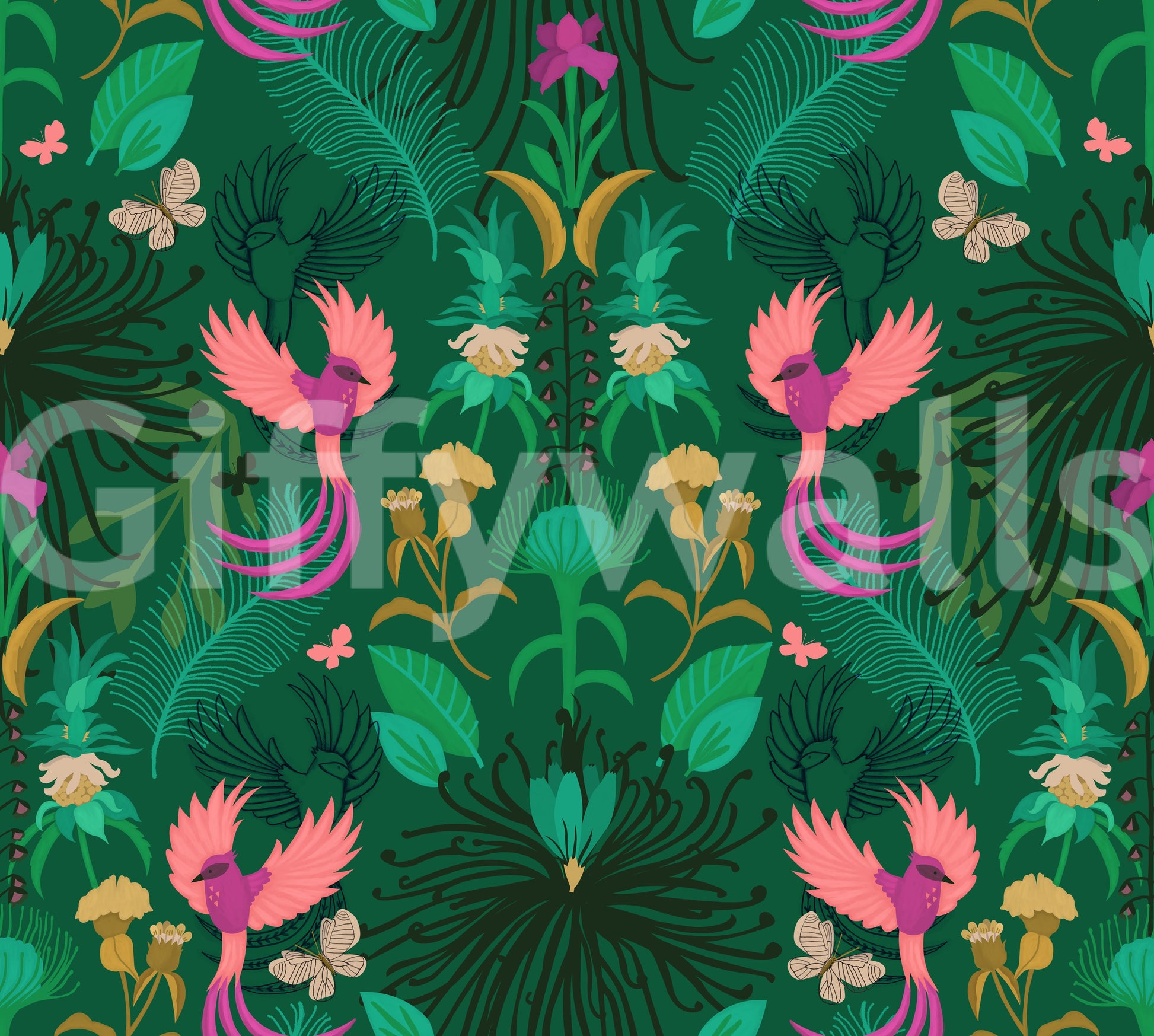 Nature-inspired wallpaper for interiors

