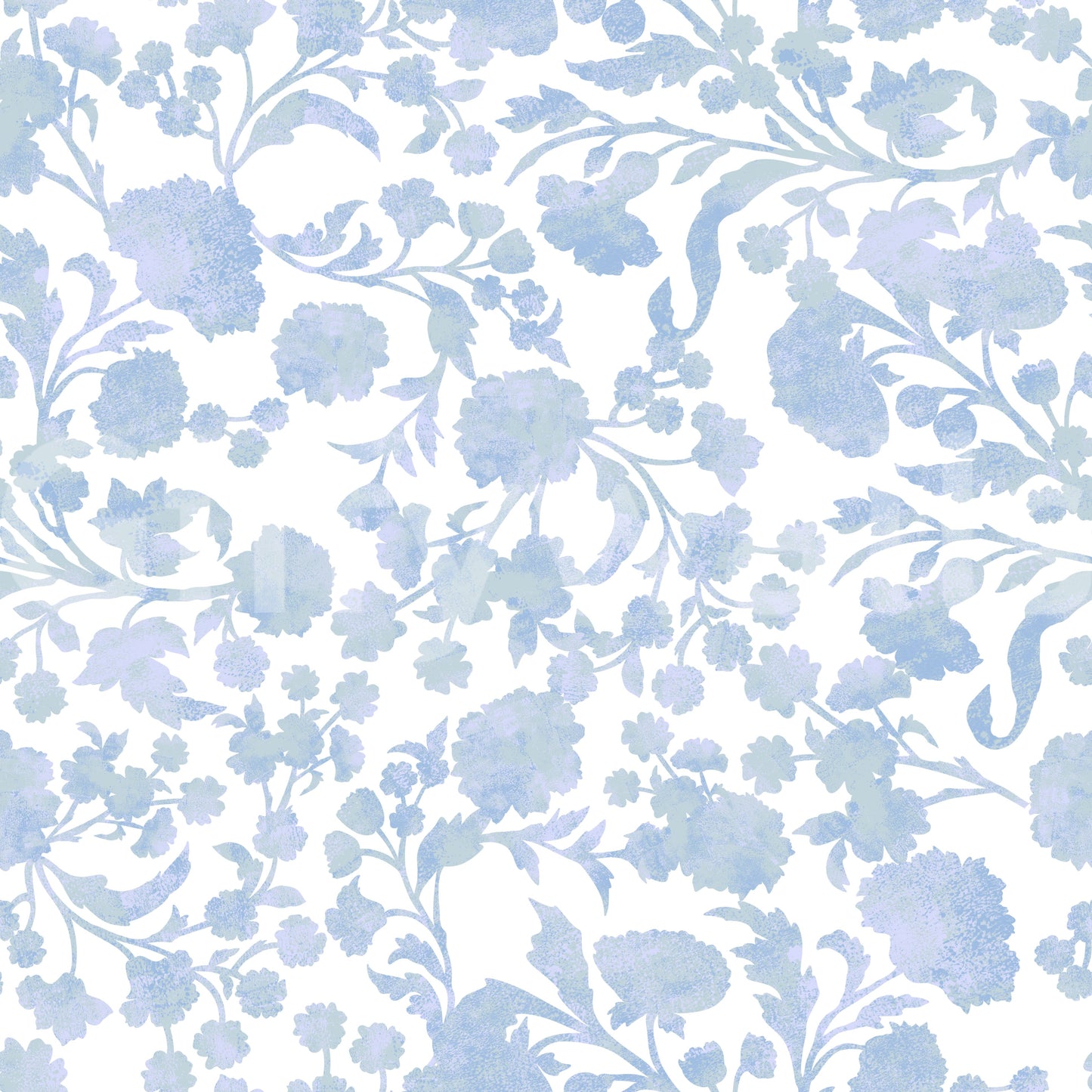 Serene Blue Blooms Wallpaper⁠