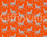 Playful mural with cheetah design

