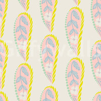 Decorative paisley mural wallpaper

