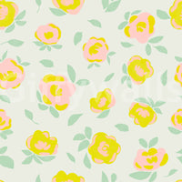 Sunshine-inspired floral wall mural


