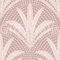 Palm leaf boho wallpaper mauve shade

