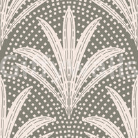 Palm leaf boho wallpaper muted grey shade

