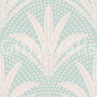 Palm leaf boho wallpaper soft blue shade

