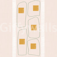 Japandi eggshell striped wallpaper design

