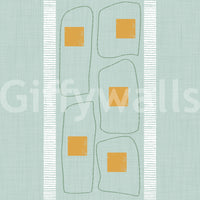 Japandi soft blue striped wallpaper design

