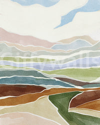 Peaceful wallpaper mural for walls with nature scenes

