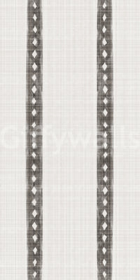 Living room accent with gray diamond wallpaper

