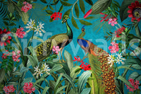 Timeless vintage peacock mural to elevate your space.

