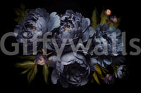 Elegant abstract wall mural with nocturnal mood


