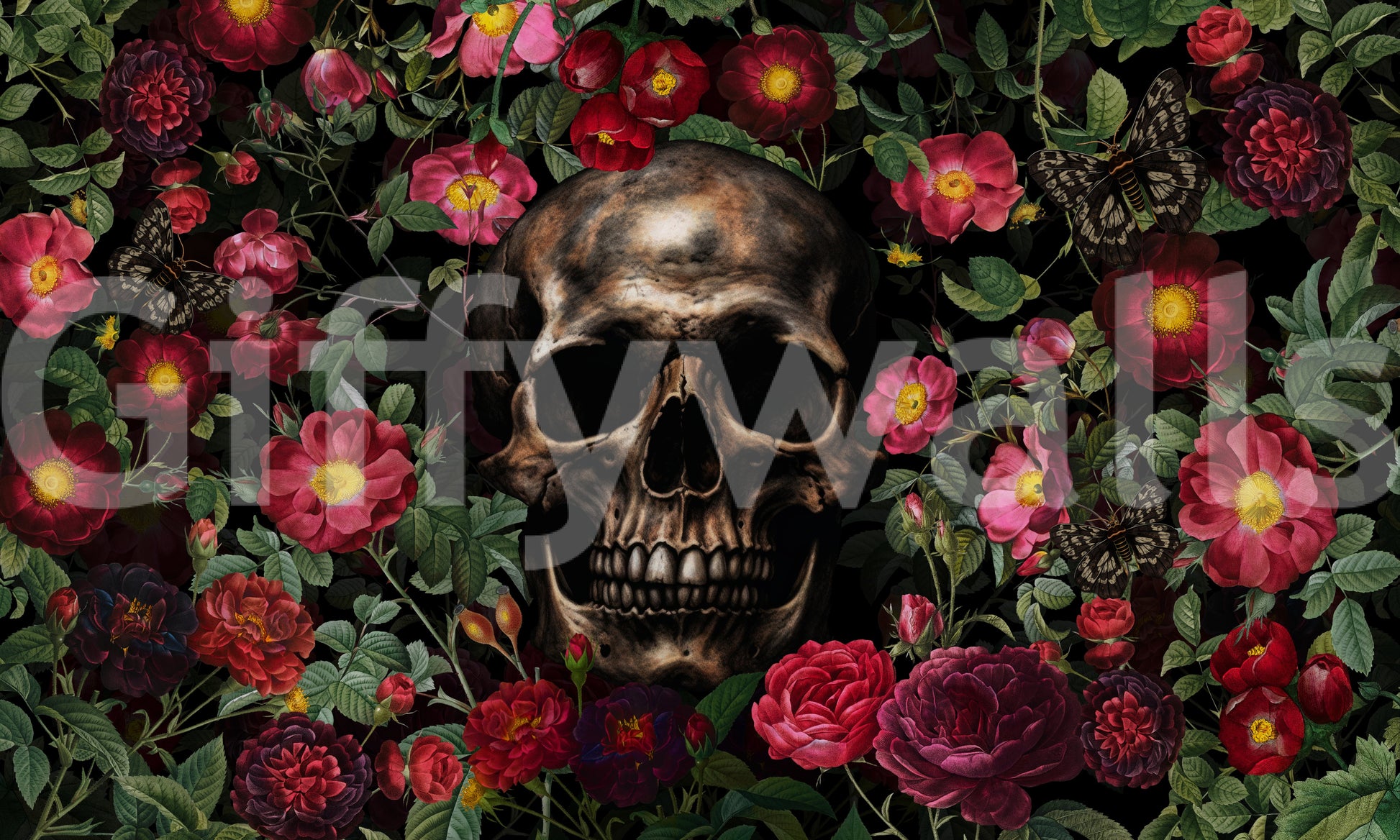 Symbolic rose wallpaper blending art and meaning

