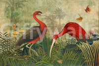 Exotic Hidden Oasis mural for refreshing room decor.

