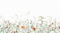 Whispers of the Meadow mural blending flowers and greens.

