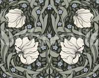 Elegant Pimpernel 17 wallpaper by William Morris in interior

