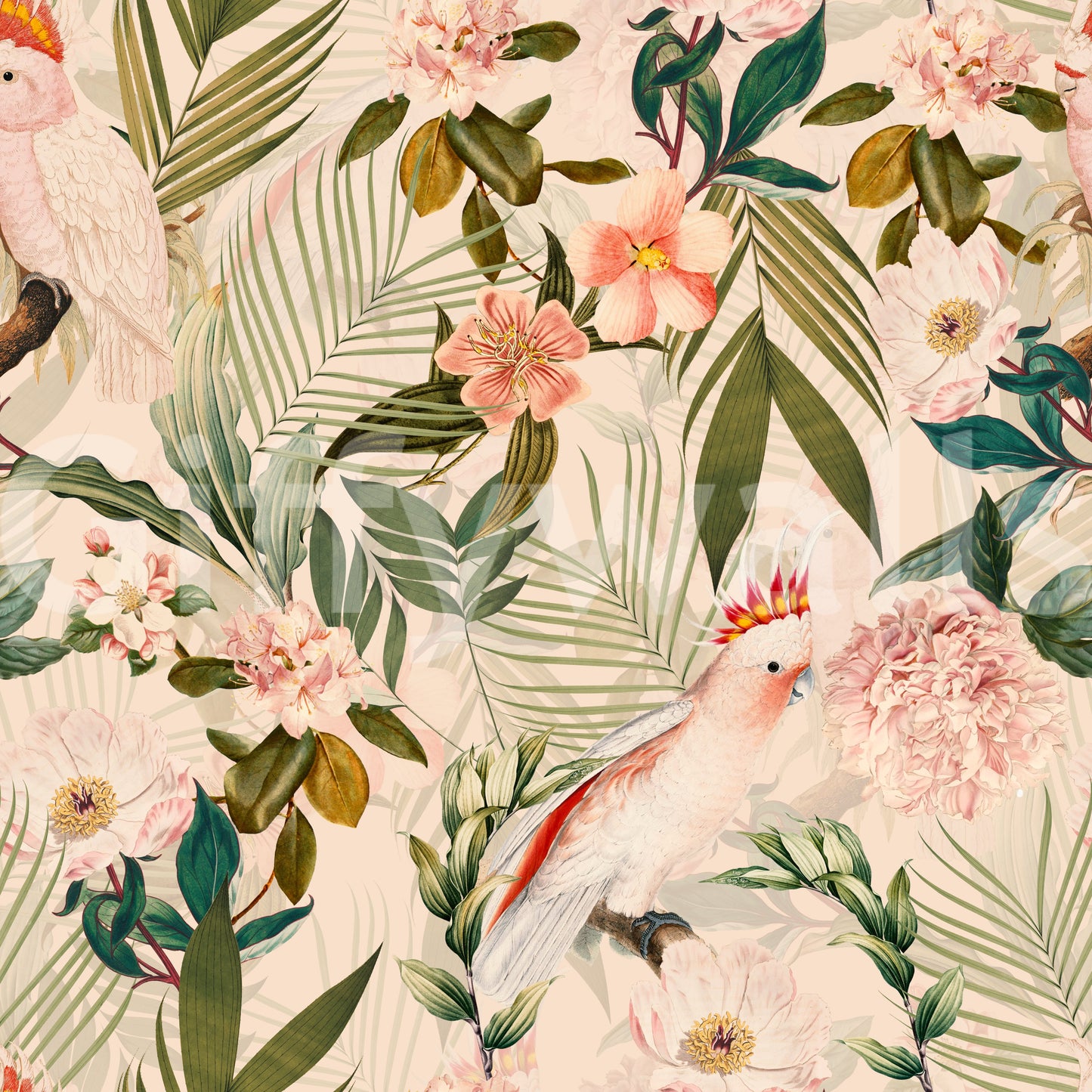 Tropical Paradise Birds Wallpaper⁠