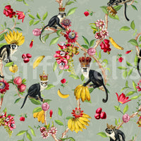 Elegant Monarchs fluttering in lush greenery

