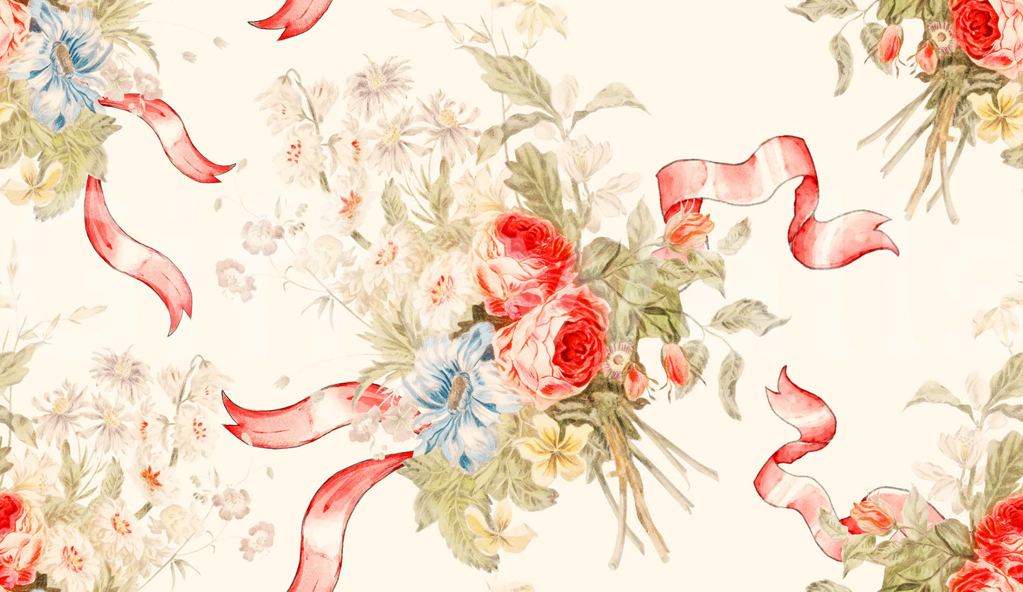 Whimsical Rose Garden mural for bedrooms

