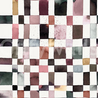Checkerboard wallpaper featuring soft watercolor shades


