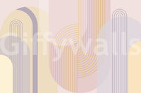 Calming arch wall design with soft hues.

