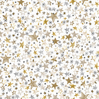 Winter Gold Stars Wallpaper for a Dreamy Kids Room

