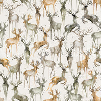 Beige and brown winter deer wallpaper for a serene look.

