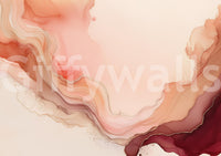 Modern coral dream mural to elevate room ambiance

