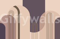 Mid Century Arch Wall Mural for Modern Wall Art

