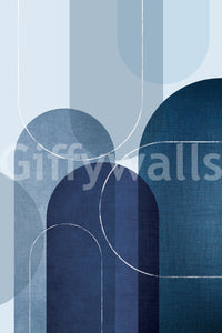 Cozy Mid Century Blue Linen for Bedroom Walls

