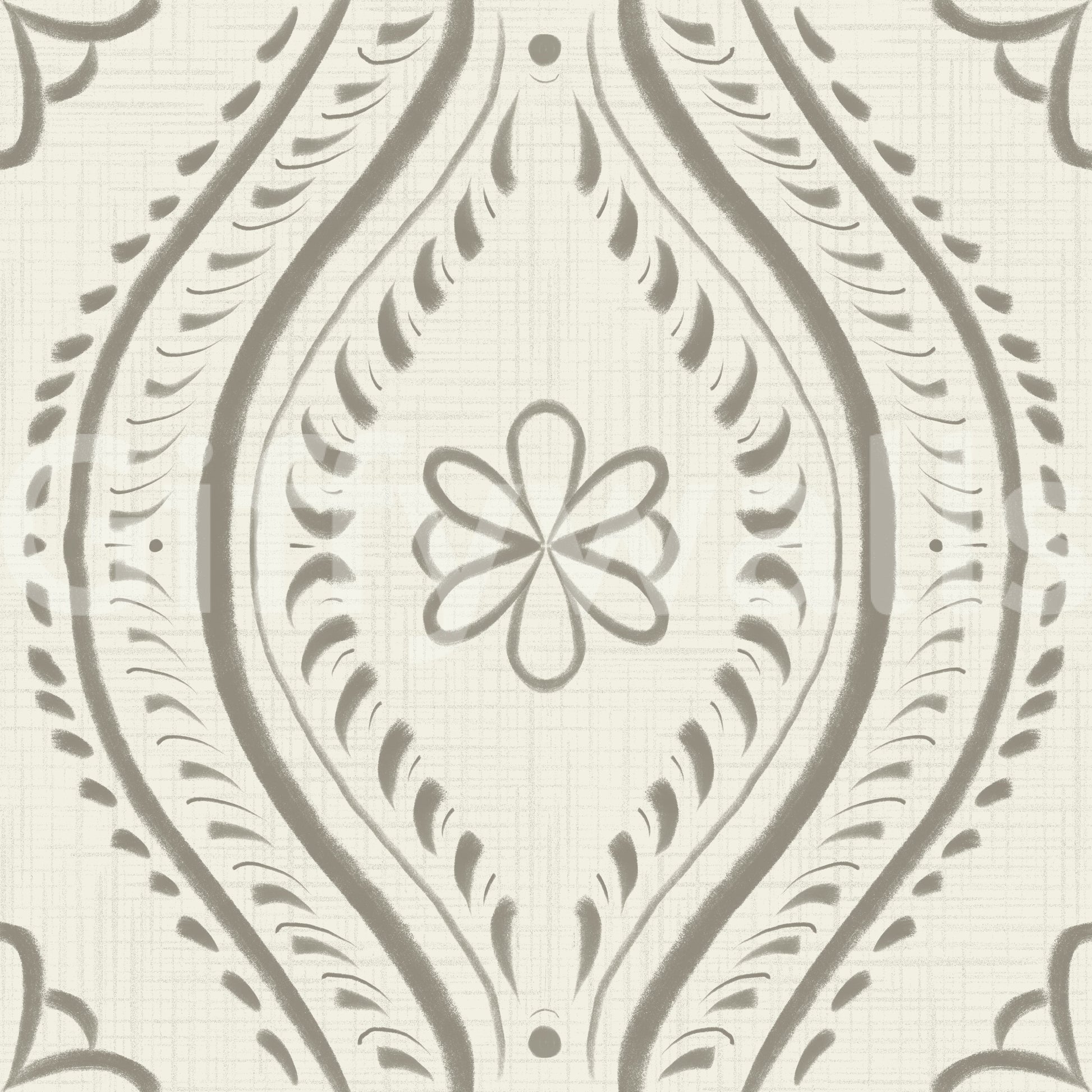 Classic damask design on a bright green backdrop

