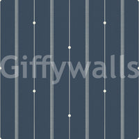 Subtle striped pattern in steel blue for a modern room.