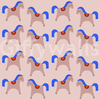 Light and airy wallpaper with vintage fair style

