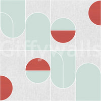 Office accent wall with Geometric 07 modern wallpaper

