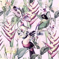 Welcome Jungle wallpaper with exotic, leafy textures

