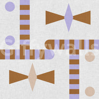 Angled shapes and curves in vintage colors
