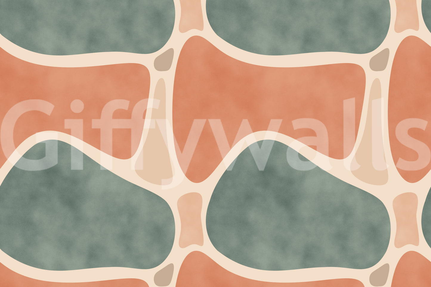 Earth-inspired wall design with abstract layout

