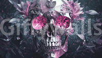 Creative room with Gemstone Skull Bloom wallpaper

